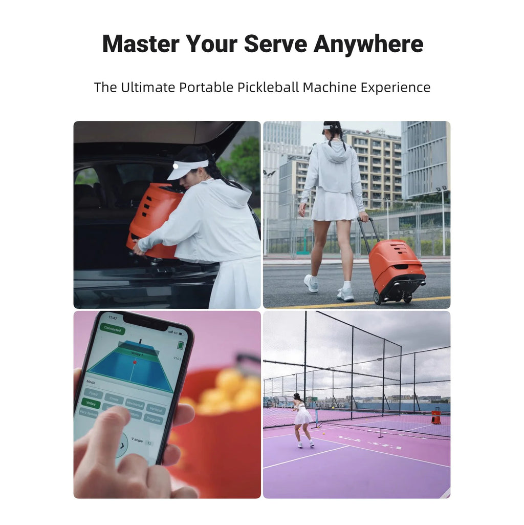 New Arrival Pickleball Ball Serve Machine With 100-Ball Capacity and APP Remote Control for Training Advanced Pickleball Machine