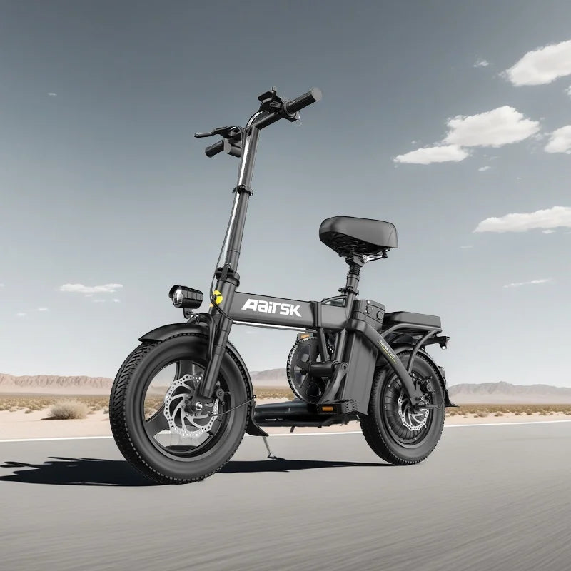 Aairsk 500w 15AH E Bike 14 Inch E-Bike 3 Speeds City Road Adults Folding Fat Bike Electric Dirt Ebike Bike US Foldable Stock