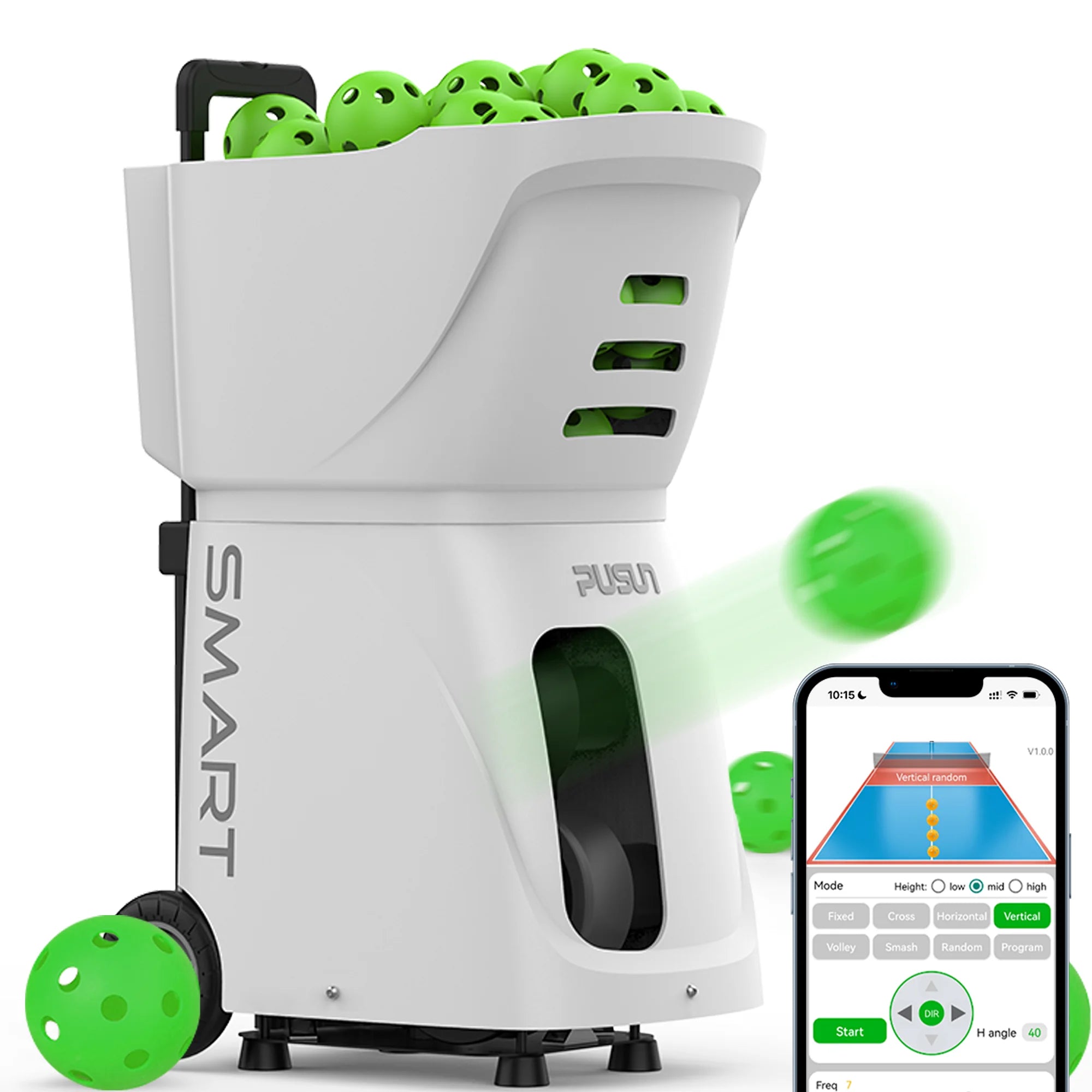 New Arrival Pickleball Ball Serve Machine With 100-Ball Capacity and APP Remote Control for Training Advanced Pickleball Machine