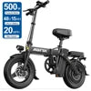 Aairsk 500w 15AH E Bike 14 Inch E-Bike 3 Speeds City Road Adults Folding Fat Bike Electric Dirt Ebike Bike US Foldable Stock