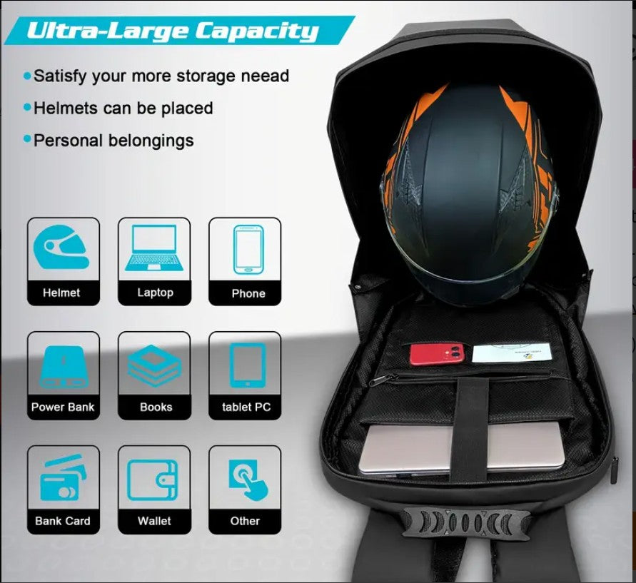 DIY Programmable LED Screen cyclist/Motorcycle Backpack Unisex